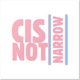 cis not narrow (trans flag pink) Posters and Art